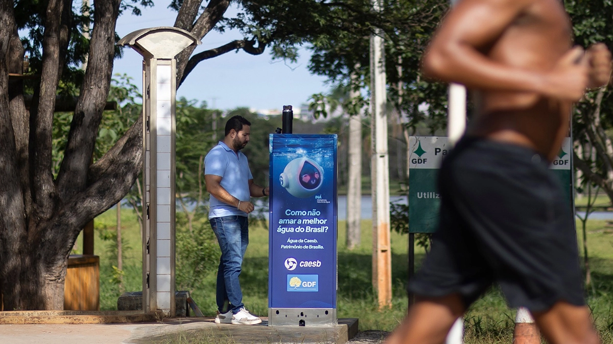 Brasília ganha pontos de hidratação gratuitos em parques; veja onde já estão funcionando